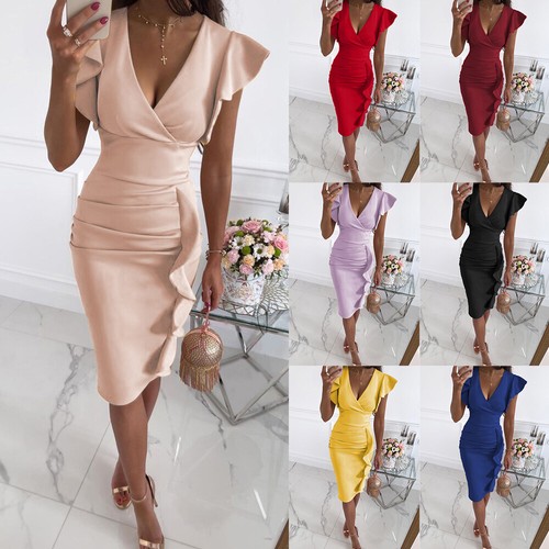 Womens sexy neck midi - sexy,