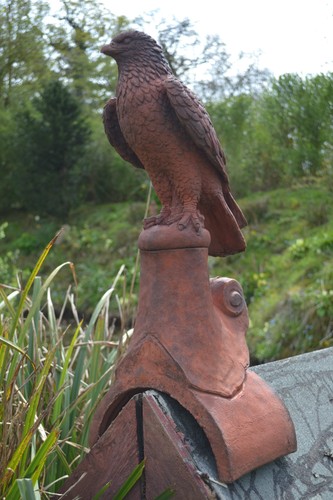 Hawk half round roof finial - half,