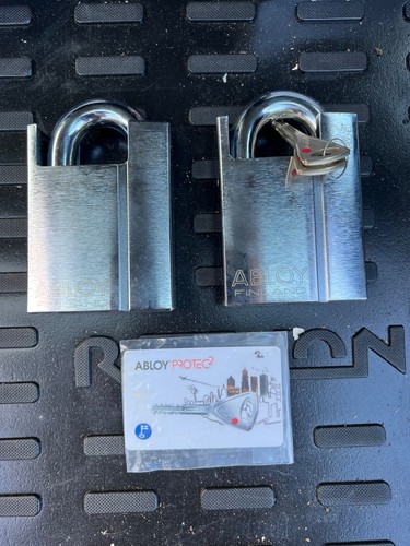 Abloy 362 padlocks keyed - 2x,