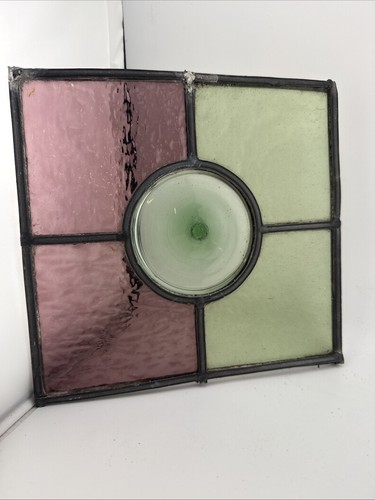 Stained glass bullseye - glass,