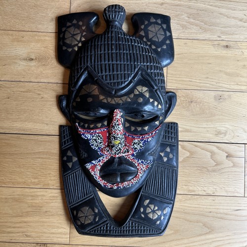 Hand carved wooden - wooden, mask