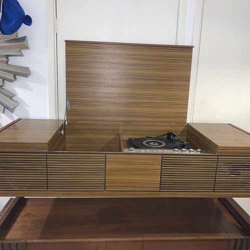 Vintage radiogram turntable - radiogram,