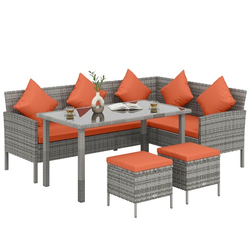 Outsunny 5pcs rattan dining - rattan,