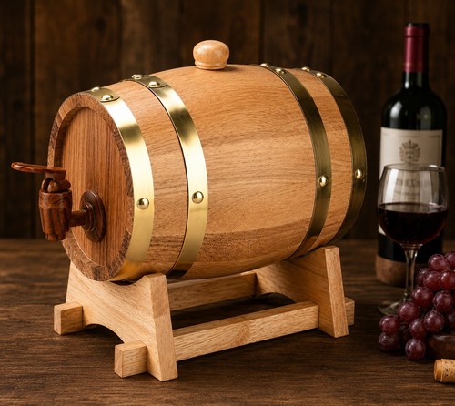 Litre wooden wine barrel - 3,
