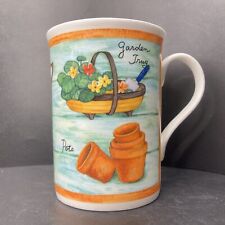 Vintage Crown Trent china Limited gardening fine bone china mug Trug Pots Shovel