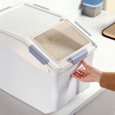 15kg Large Sealed Rice Storage Box Airtight Dry Food Grain Container Dispenser