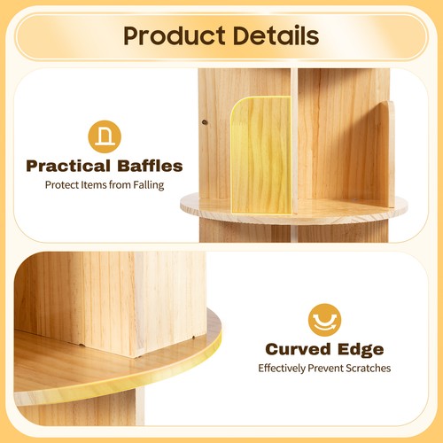 Tier rotating bookshelf 360 - 6,