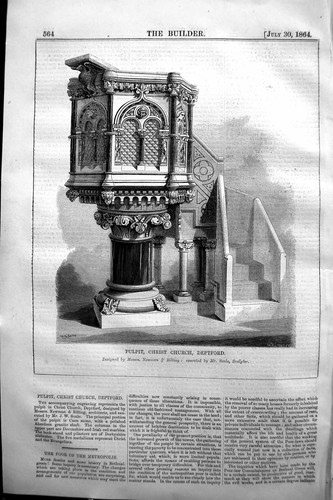 Old 1864 builder pulpit christ - old,