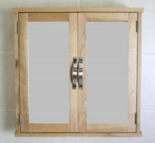 Oak Wall Mounted Mirrored