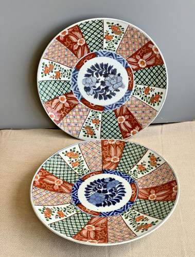 Pair japanese porcelain imari - japanese,
