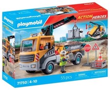 Playmobil 71750 Action Heroes: Truck with crane 55 pcs Toy Building Kit
