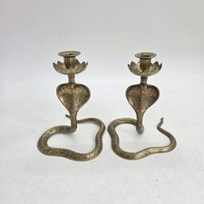 Indian Brass Cobra Candlestick