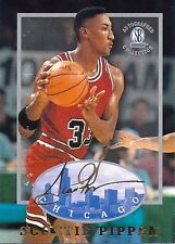 SCOTTIE PIPPEN 1997 SCOREOARD AUTOGRAPHED COLLECTION CARD #7! CHICAGO BULLS