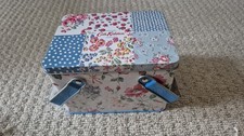 Cath Kidston Storage Tin Sewing London Cottage Patchwork Picnic Floral Giftbox 