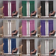 Crushed Velvet Band Curtains