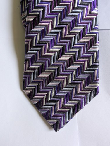 Duchamp london silk tie purple - tie,
