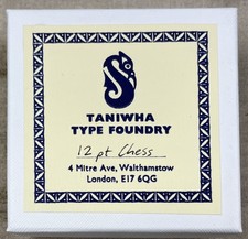 Letterpress Type - 12pt  Monotype Chess set - Adana