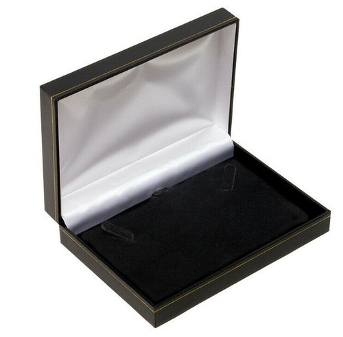 Black leatherette necklace - black,