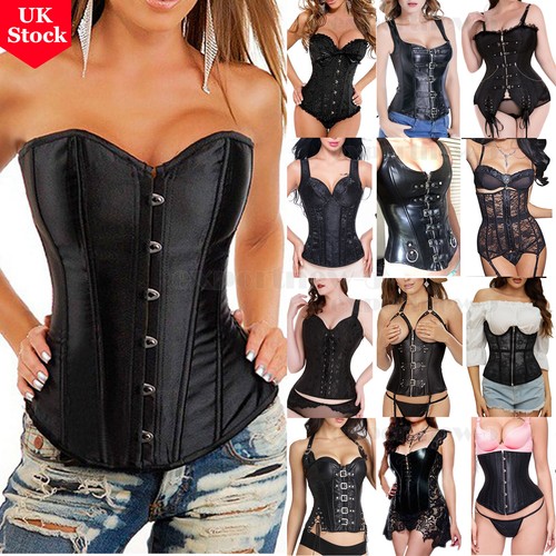 Womens boned corset underbust - boned,