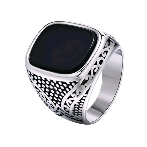 Men rock punk onyx stone - men's,