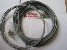 BOWDEN CONTROL CABLE 2MM OD INNER 6MM GRAY GREY OUTER CHROME ENDS 1MTR SET