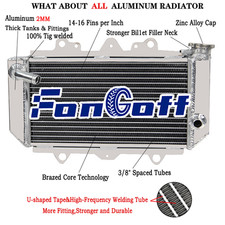 2 Rows Aluminium Radiator Fit 2004 2005 2006 07 2008 Yamaha YFZ450 YFZ 450 UK