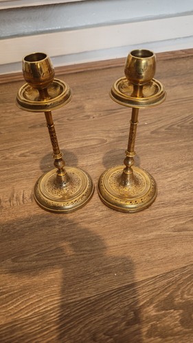 Pair vintage indian brass - indian,