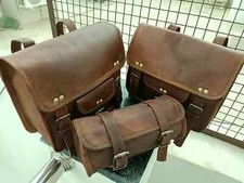 Leather Motorcycle Saddle Bag