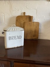 Vintage Enamel Bread Bin With