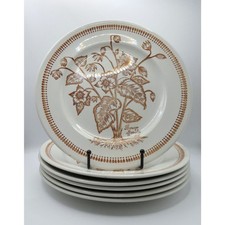 Kathie Winkle Wildflowers Dinner Plates 9.5" Broadhurst 1960s Vintage Set of 6