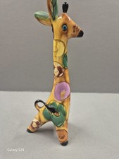 Vintage Lomonosov USSR Tripod Giraffe Figurine Multi Colour Hand Painted MCM