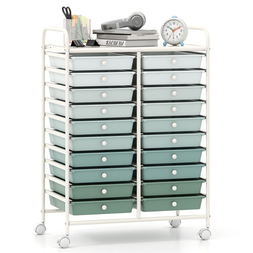 Drawer rolling storage cart - 20-drawer,