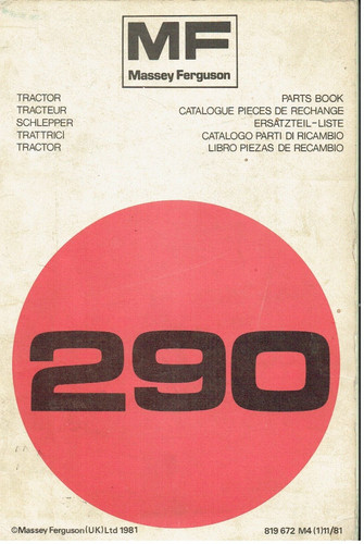 Massey ferguson 290 tractor - massey, mf
