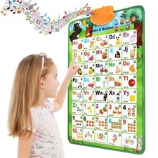 Interactive Alphabet Wall Chart Talking ABC Electronic Poster Toy Learning Presc