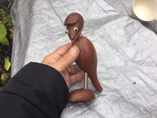 Mid Century Modern Hand Billing Style Danish Teak Wooden Bird No Reserve