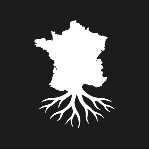 French roots country outline - french,