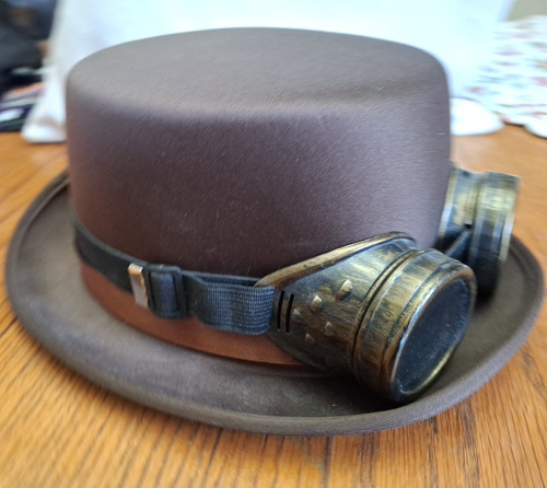 Steampunk derby top hat brown - steampunk,