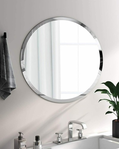 Frameless round wall mirror - round,