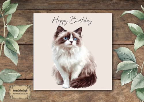 Cat 047 birthday card - 047,