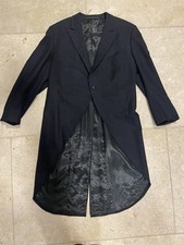 Mens Wool Tailcoat Jacket, Black, 42 Inch Chest