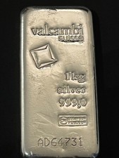 1kg Valcambi Silver Bullion
