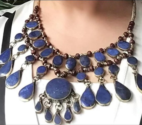 Afghan lapis lazuli necklace - lapis,