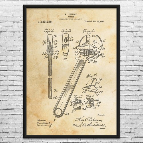 Crescent wrench patent wall - crescent,