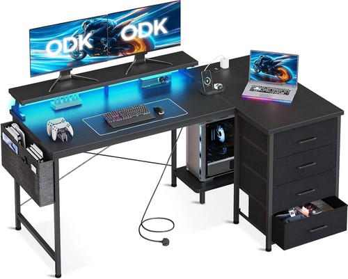 Devaise shaped gaming desk - l,