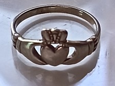 925 Silver Claddagh Ring Size M No Stone