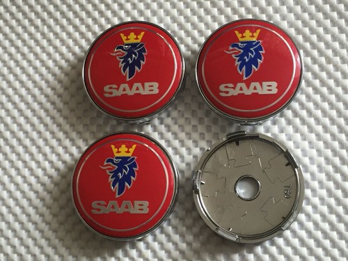 Saab 60mm red centre hub - 60mm,