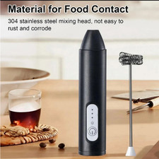 Rechargeable Electric Milk-Coffee Frother Whisk-Egg-Beater Handheld Frappe Mixer