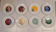 set of 8 Tintin porcelain