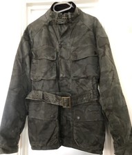 John Partridge Men's Speed 6 Wax Jacket OliveCamouflage Size Sm-Medium/UK38-40