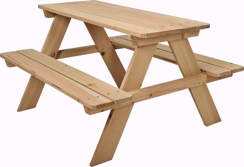 Kids wooden picnic table - wooden,